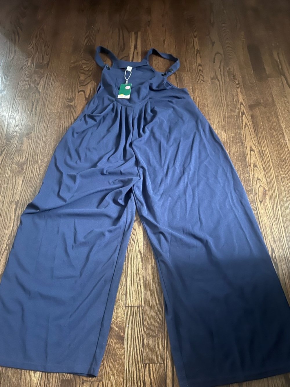 HALARA Navy Wide-Leg Strap Jumpsuit - Picture 3 of 5